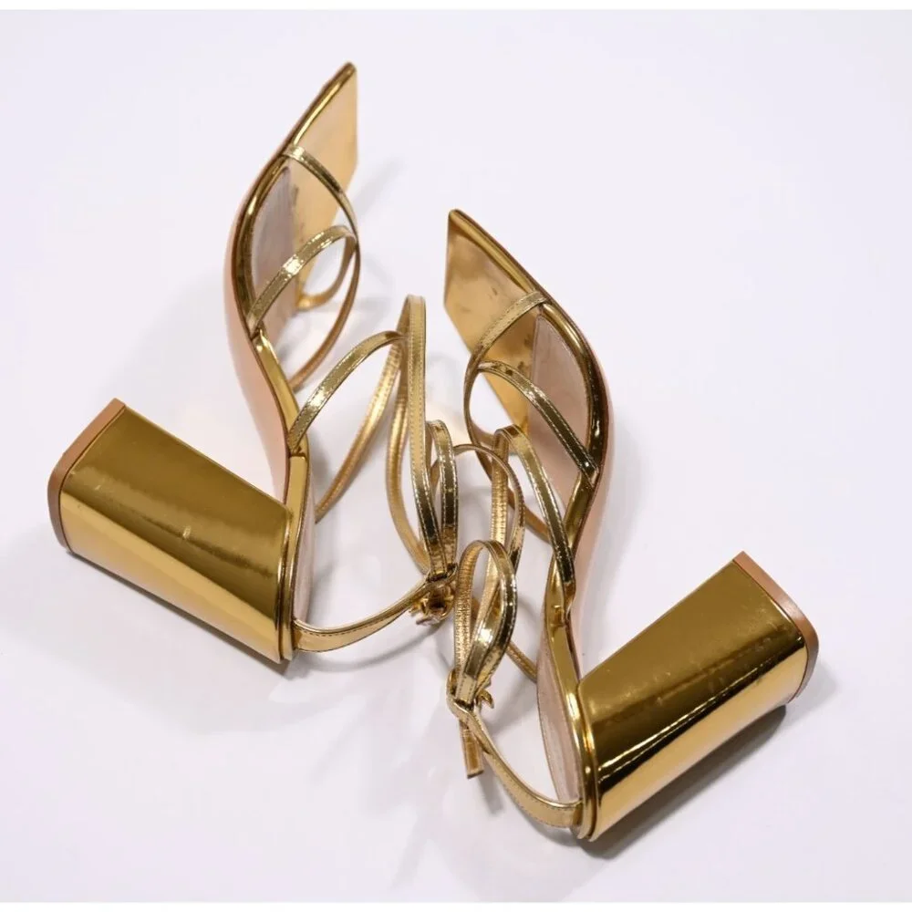 Gianvito Rossi Patent Leather Sandals in Mekong - Picture 8 of 10